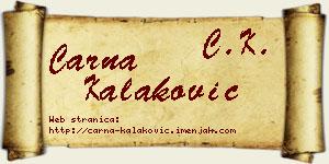 Čarna Kalaković vizit kartica
